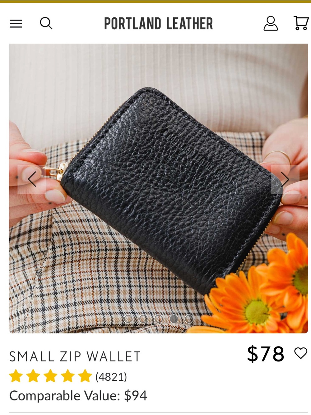 Small Zip Wallet - Picture 4 of 5